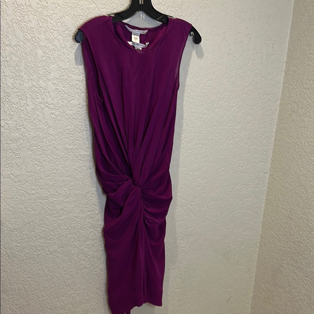 Elegant DVF Silk Purple Dress